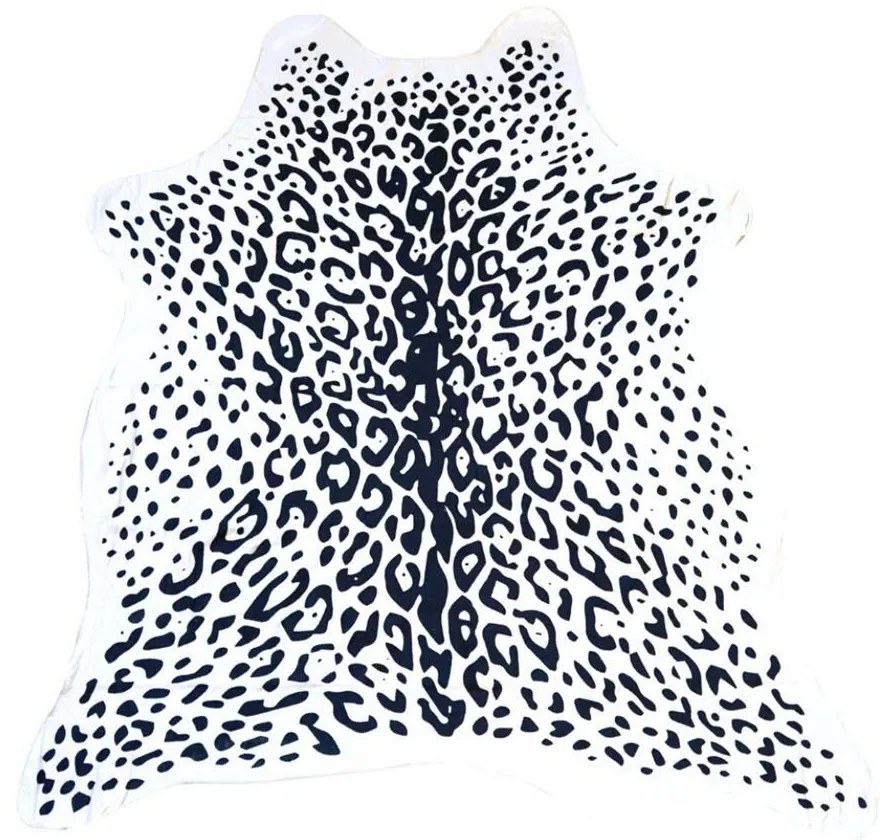 Osuška LEOPARD, čiernobiela 146 x 150 cm, 100% polyester