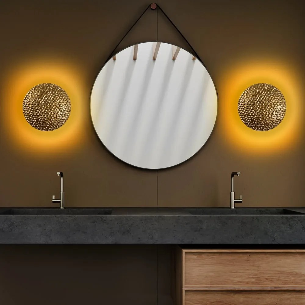 LED nástenné svietidlo v zlatej farbe ø 21 cm Yosma – Opviq lights