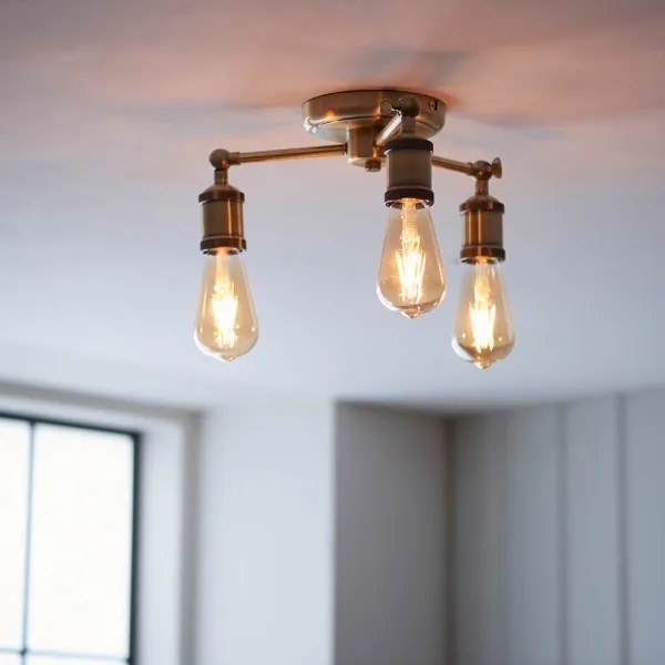 Endon 97243 - Bodové svietidlo HAL 3xE27/10W/230V mosadz