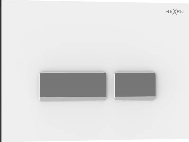 Mexen Tex 07 splachovací tlačidlo, biele - 6107-01