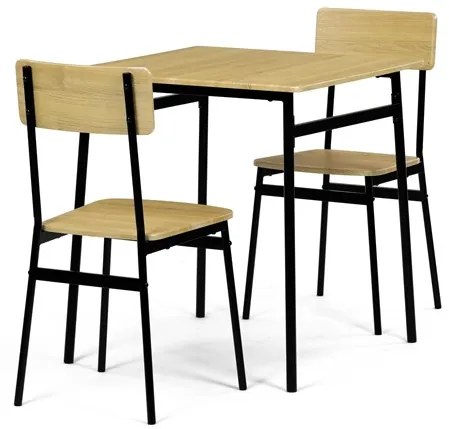 Autronic BONTEC Jedálenský set s 2 stoličkami, 70x70x76cm, mdf, divoký dub, AUT-O2121 OAK Farba: Hnedá