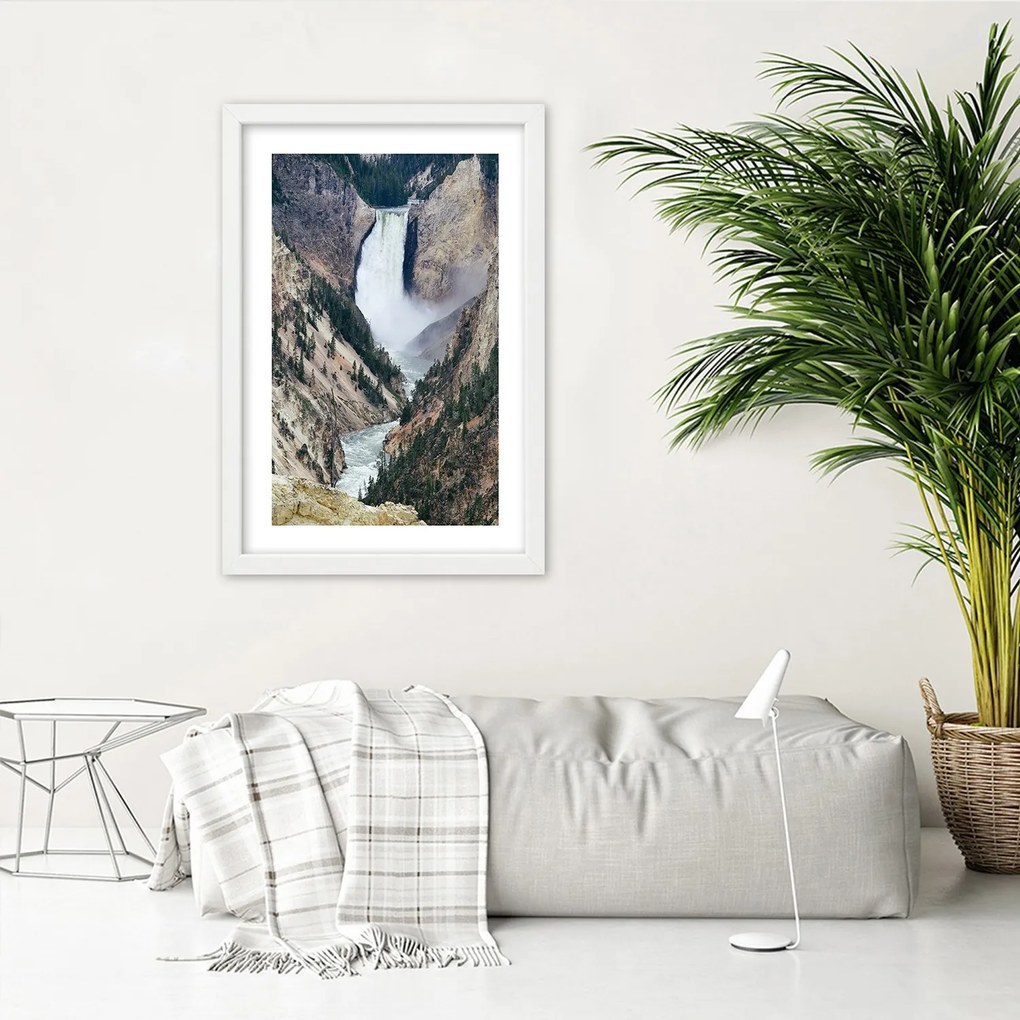 Gario Plagát Veľký vodopád v horách Farba rámu: Bez rámu, Rozmery: 30 x 45 cm