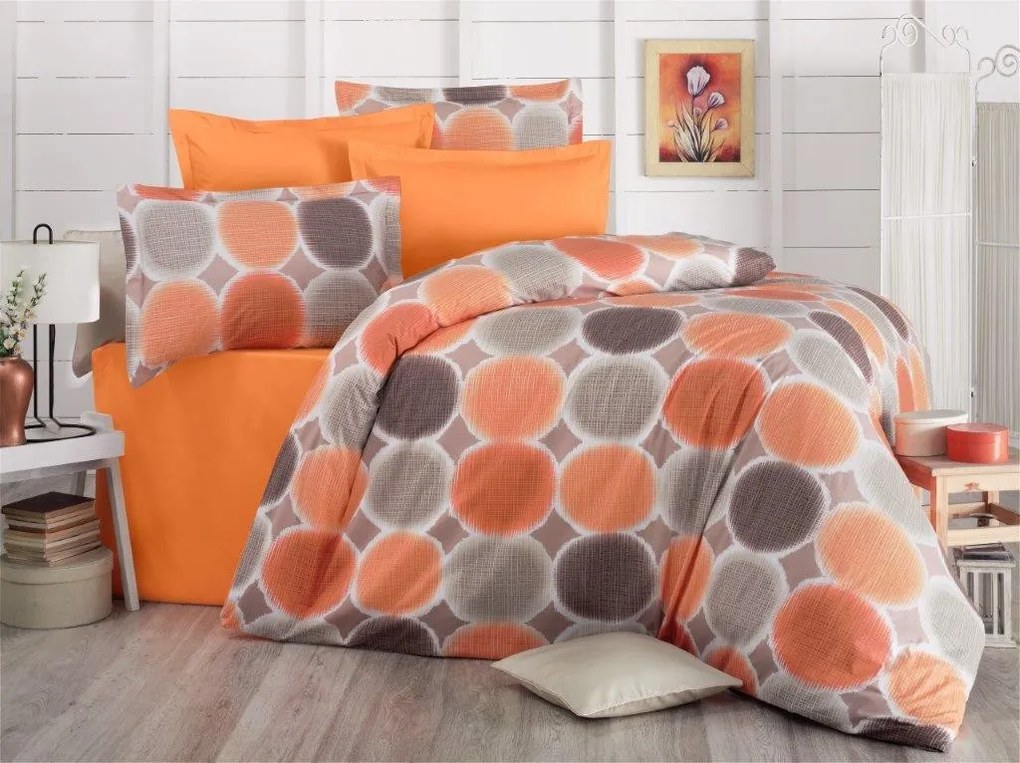 Brotex Obliečky krep, Liberta orange 200x200/2x 70x90cm