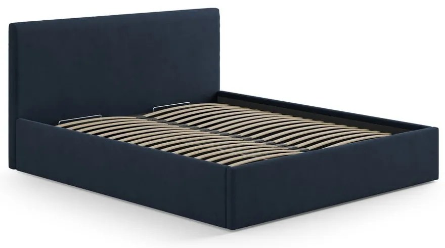 Tmavomodré čalúnené čelo postele 190,5x100 cm Remo – Micadoni