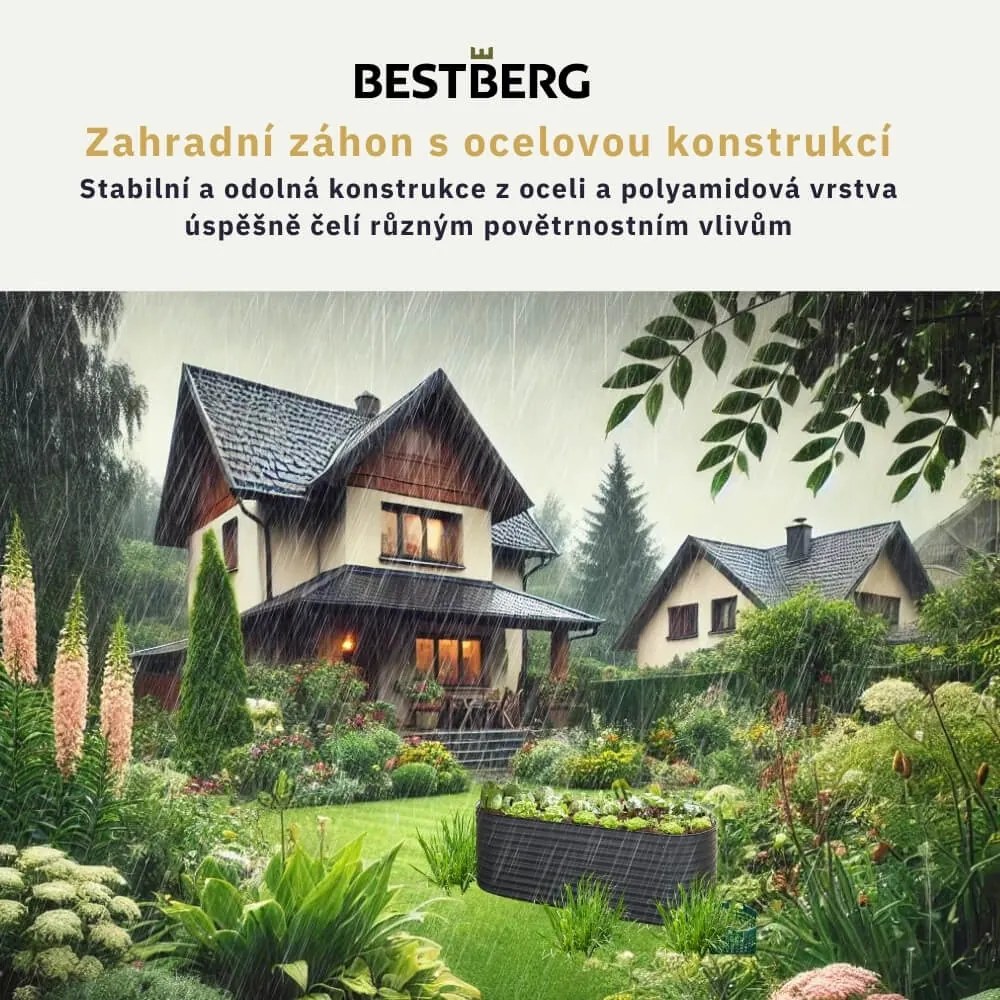 Vyvýšený záhradný záhon BestBerg VZO-XXLA / 240 x 80 x 82 cm / šedá