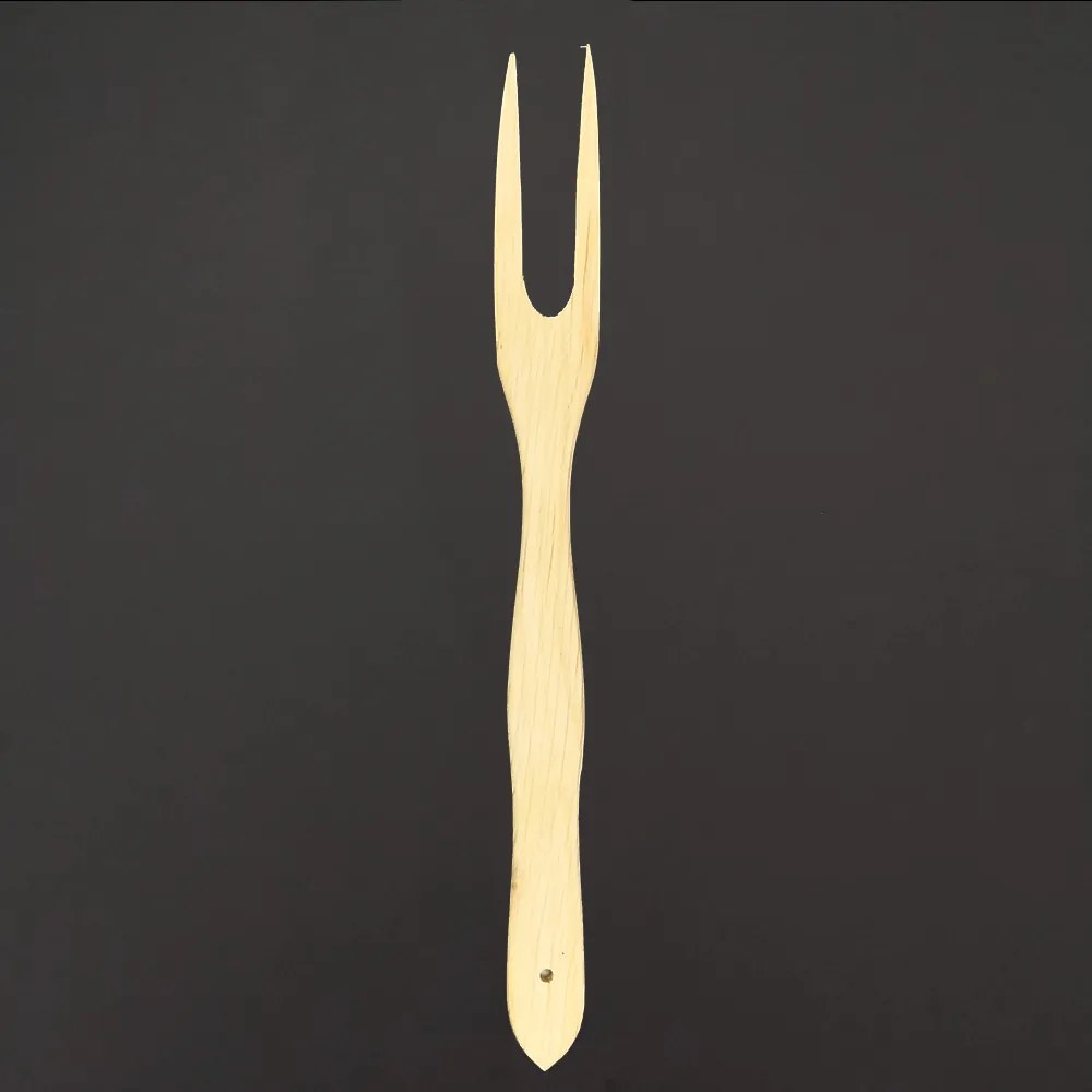 AMADEA Drevená vidlička, masívne drevo, dĺžka 30,5 cm