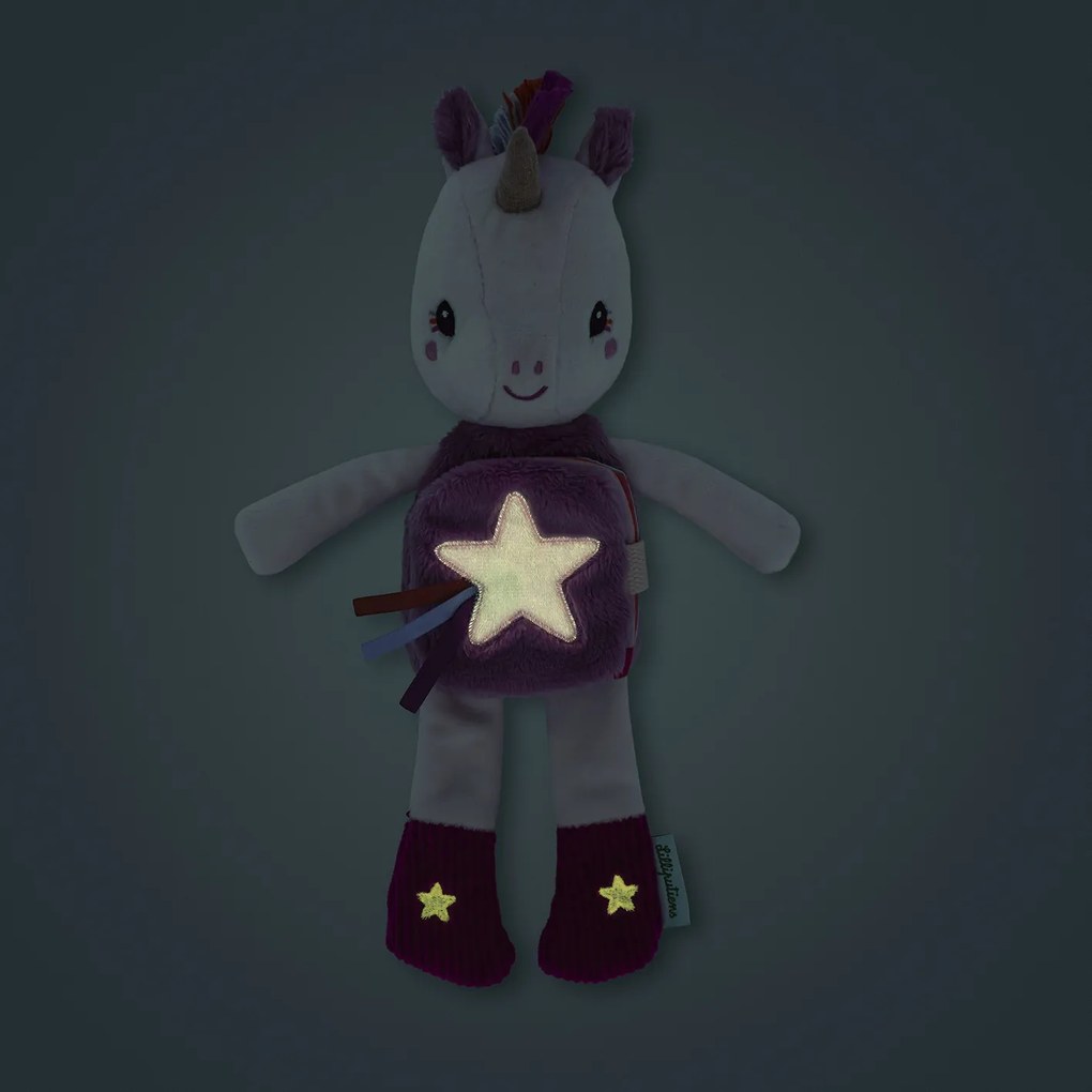 Lilliputiens – plyšová hračka s rozprávkou – jednorožec Lena