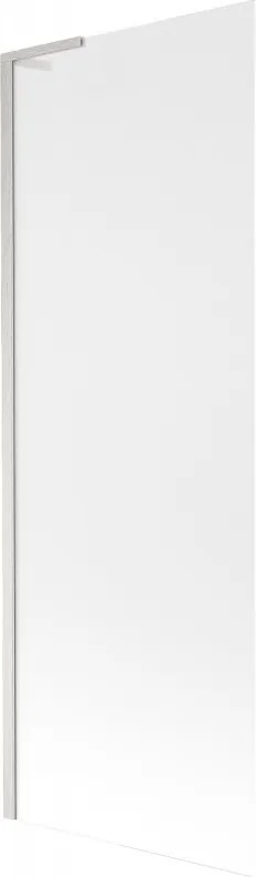 Mexen Next L, 1-krídlová vaňová zástena 70 x 150 cm, 6mm sklo námraza, 6mm číre sklo, profil brúsená oceľ, 895-070-000-03-30-97