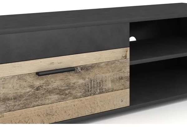 Obývacia stena BRICK hnedá/čierna