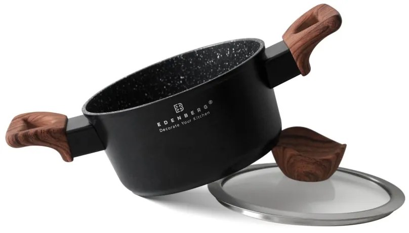 Dizajnová 8-dielna sada hrncov čierno-hnedá