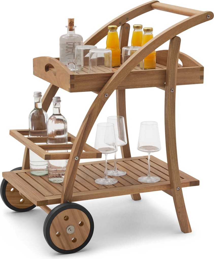 Barový vozík s odoberateľným podnosom