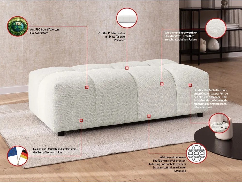 Biela podnožka Albane – Ropez