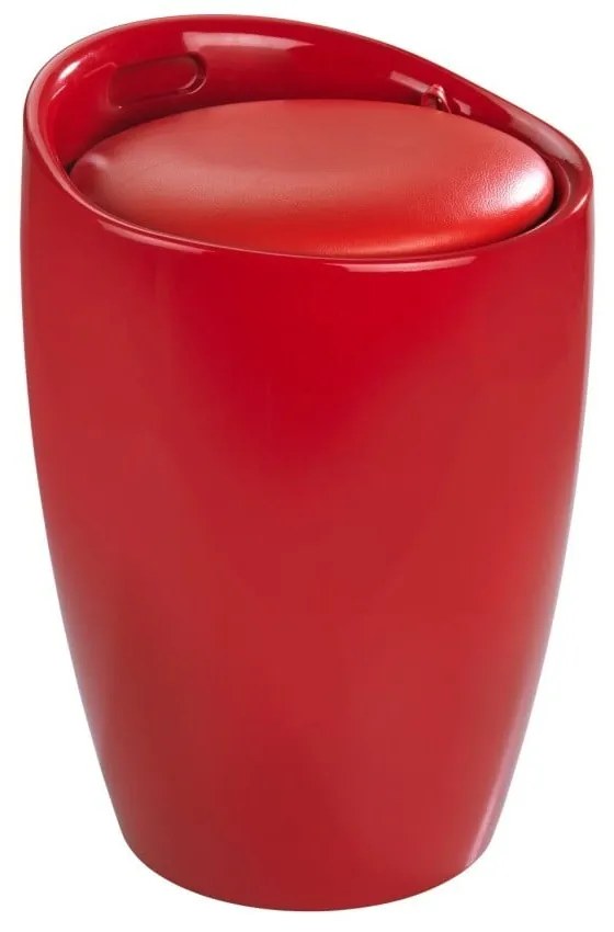 Červený kôš na bielizeň a taburetka v jednom Wenko Candy, 20 l