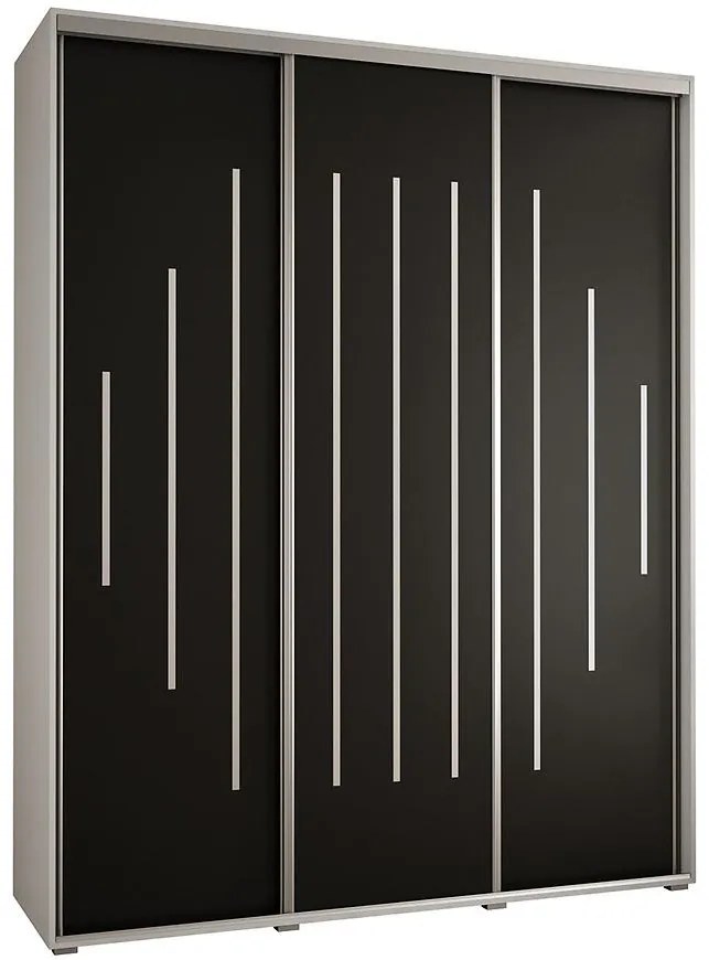 Skriňa 45 Canaris 12 200 biela/čierna/silver