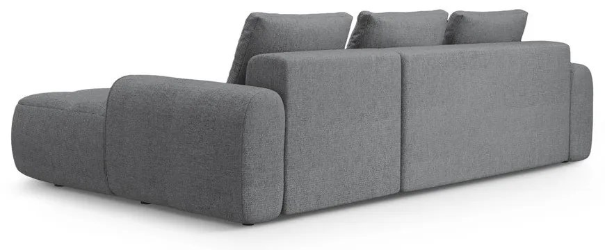 Sivá rozkladacia/s úložným priestorom rohová pohovka (pravý roh/s leňoškou) Linz – Cosmopolitan Design
