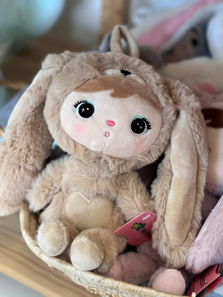 Metoo bábika Zajko malý 30 cm, Karamelový
