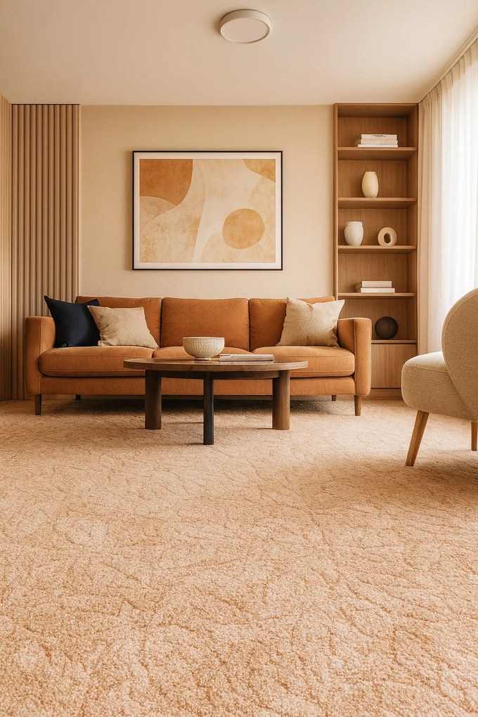 ITC, Koberec metráž Bossanova 32, na mieru, šíře 4m,5m, béžová, filc, detská izba