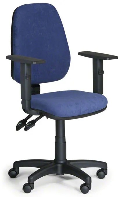 Pracovná stolička Alex s podrúčkami, modrá