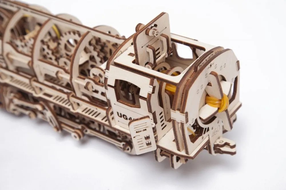 Ugears 3D puzzle Parní lokomotiva s vagónem 443 ks