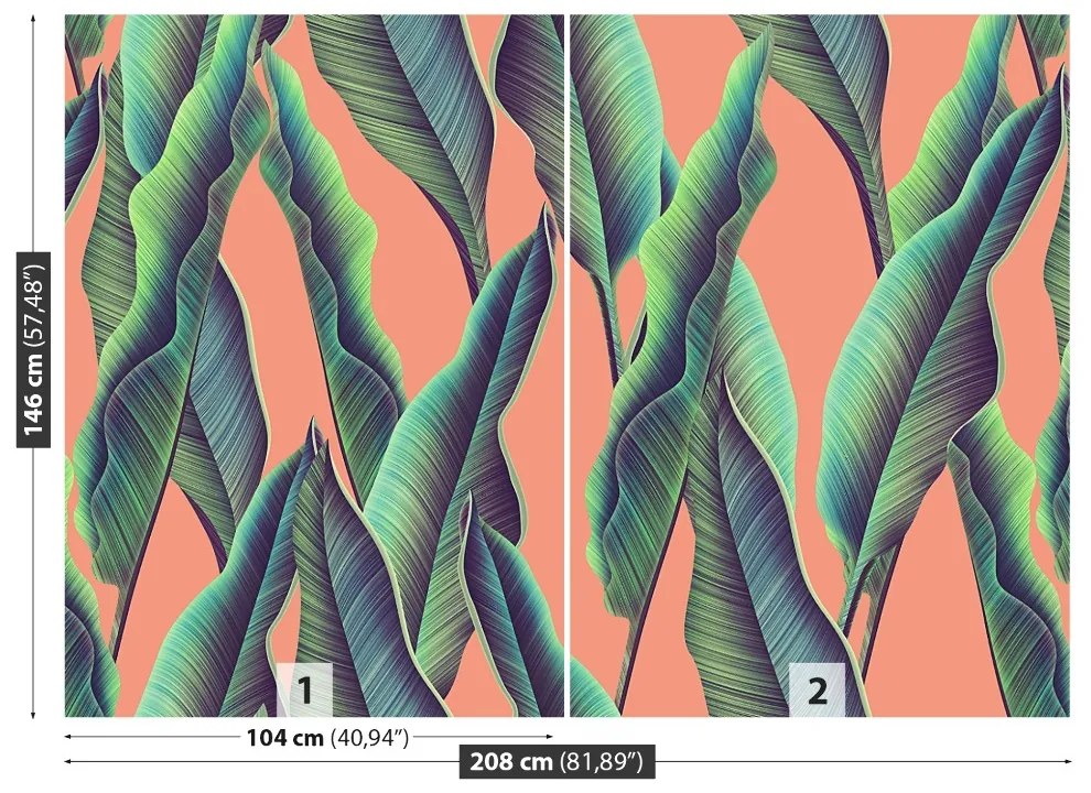 Fototapeta Vliesová Tropické listy 104x70 cm