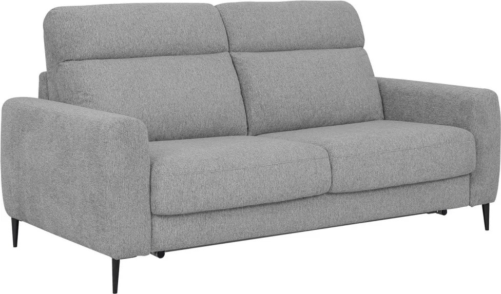 Rozkladacia pohovka na trvalé spanie Georgia, svetlo šedá látka