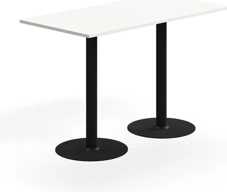 Barový stôl ALVA, 1400x700x900 mm, HPL, čierna/biela