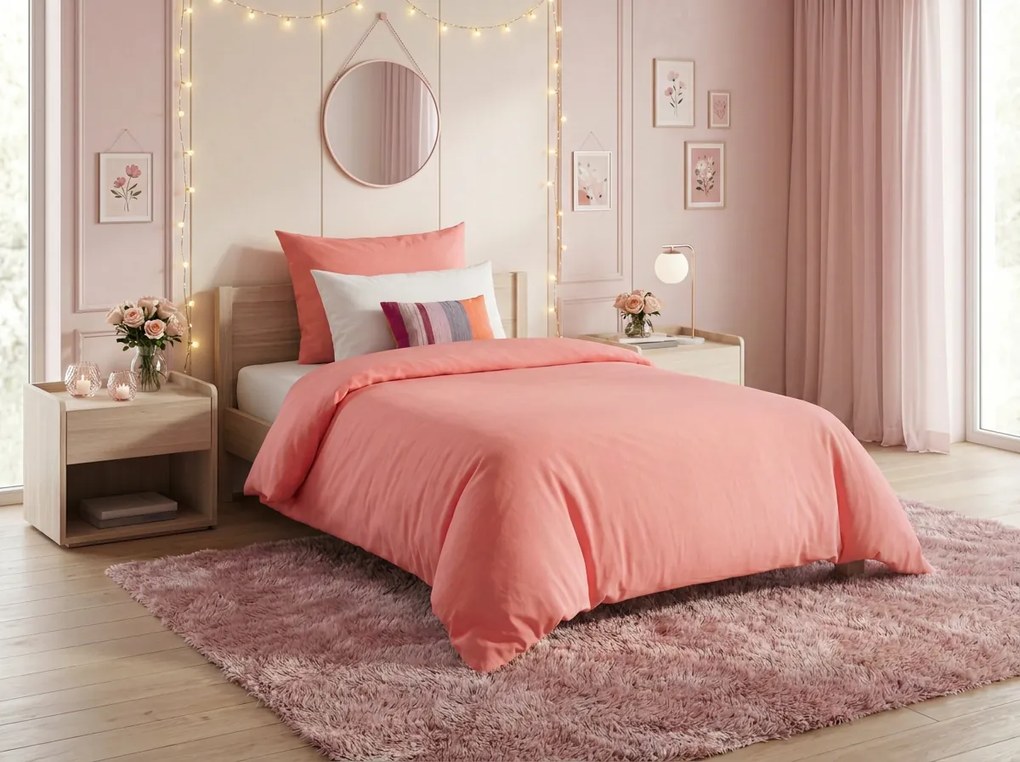 Bavlnené obliečky CALMORA ružové Rozmer obliečky: 2 ks 70 x 90 cm | 160 x 200 cm
