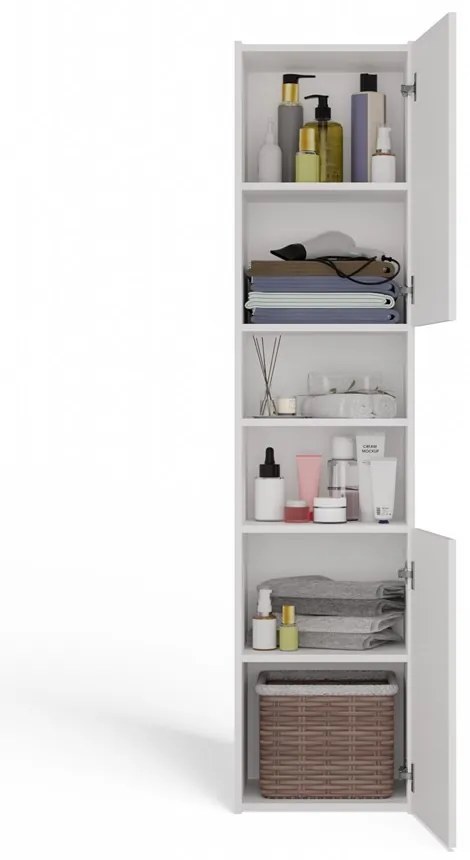 Kúpeľňová skrinka Samways 3 (biela). Akcia -19%. Vlastná spoľahlivá doprava až k Vám domov. 1132961