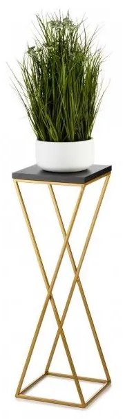 Stojan na kvety LOFT 70x24 cm zlatá/čierna