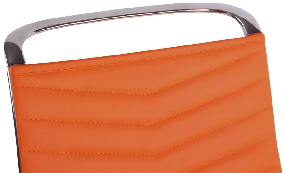 Design-Shop Kancelárska stolička Batley - koženka - Oranžová