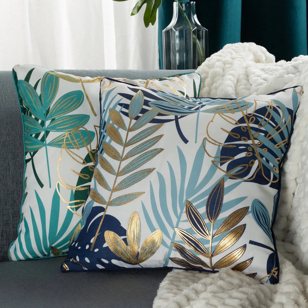 DEKORAČNÁ OBLIEČKA NA VANKÚŠ MALTA 45X45 CM LISTY