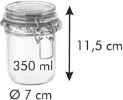 Tescoma Zaváracie poháre s klipsou DELLA CASA, 350 ml, 350 ml