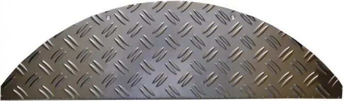 Hamat Nášľapy na schody Hliníkový Steeltred - vonkajšie aj vnútorné - 18x60 polkruh (rozmer vrátane ohybu)