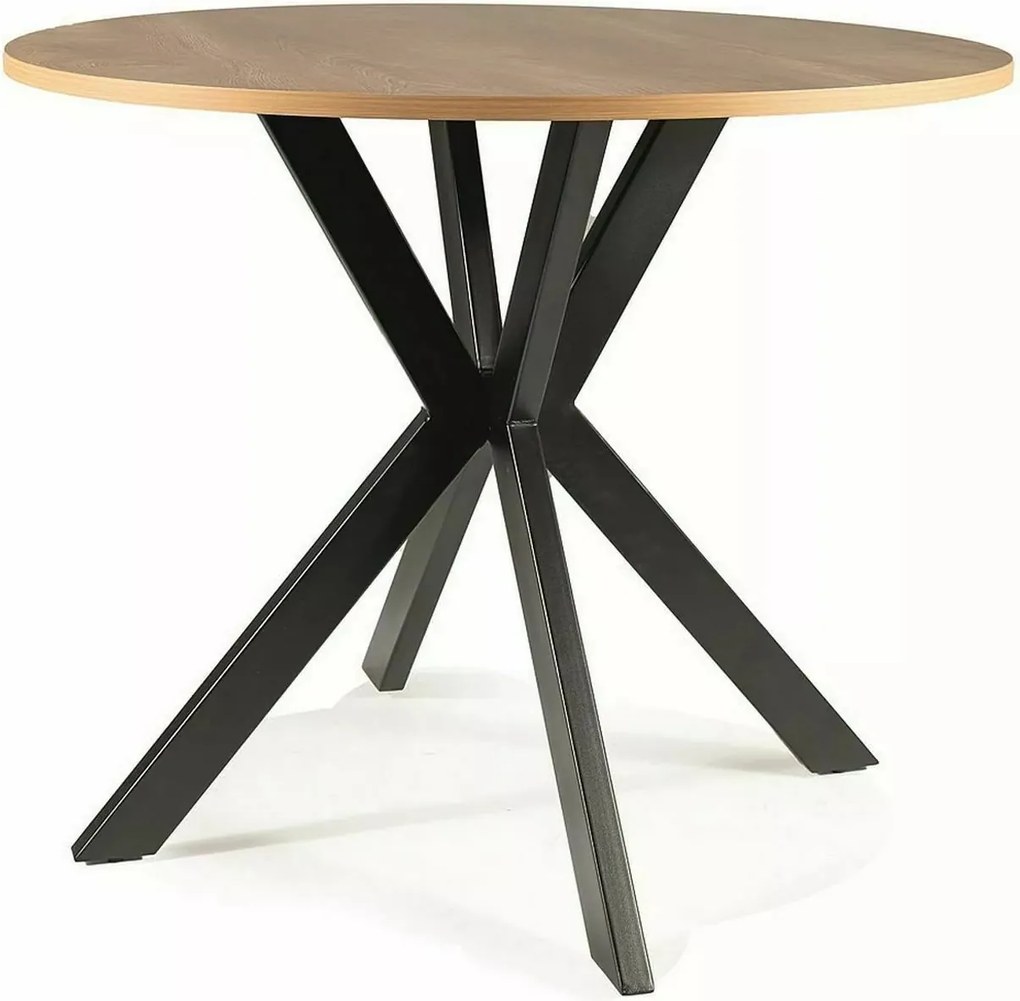 Jedálenský stôl Talia II 90 cm dub prírodný/čierny