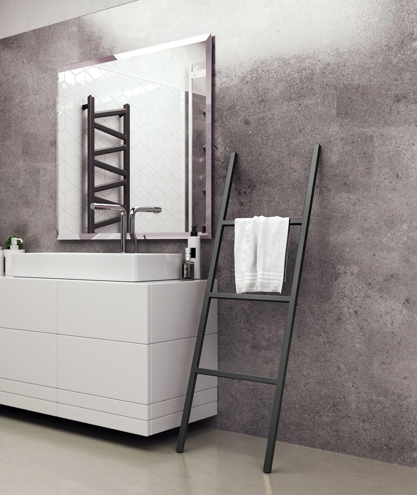Regnis príslušenstvo, kúpeľňový kovový vešiak na uteráky, čierna matná, REGNIS/DR-LOFT/BLACK
