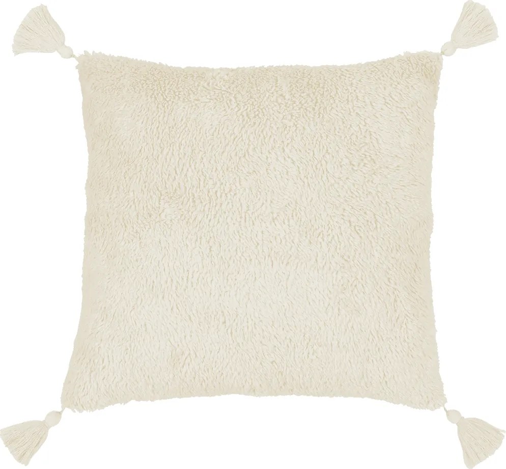 Boho vankúš so strapcami vanilka 40x40 cm