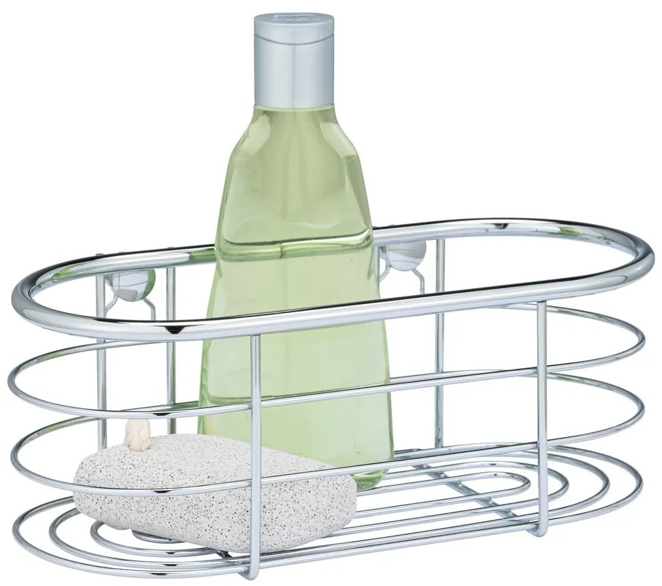 Strieborná sprchová polica Wenko Trestina, 26 x 11 cm