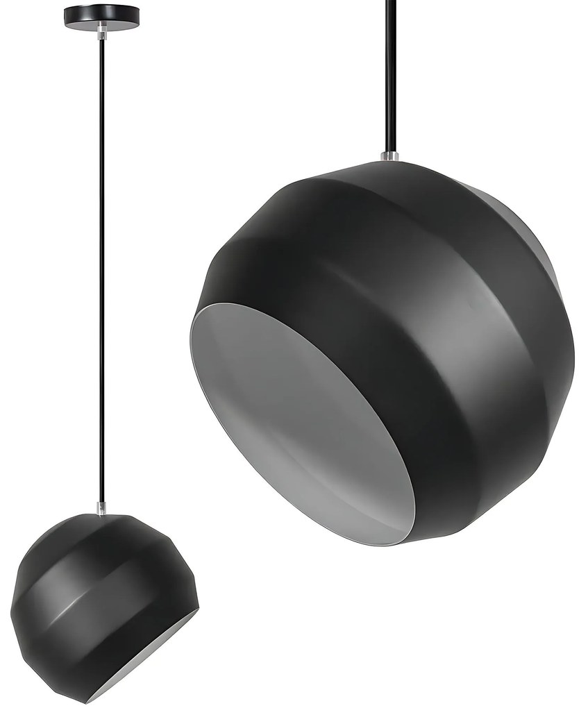 Toolight - Stropná lampa 1xE27 APP381-1CP, čierna, OSW-05013