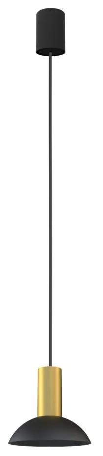 NOWODVORSKI Závesné industriálne LED osvetlenie HERMANOS C, 1xGU10, 10W, čierne, mosadzné