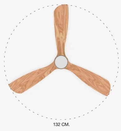 FARO 33560DC - LED Stropný ventilátor LANTAU LED/15W/230V drevo/chróm pr.132 cm + DO