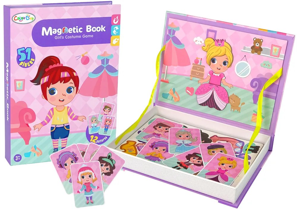 LEAN TOYS Magnetické puzzle v tvare knihy – Obliekanie