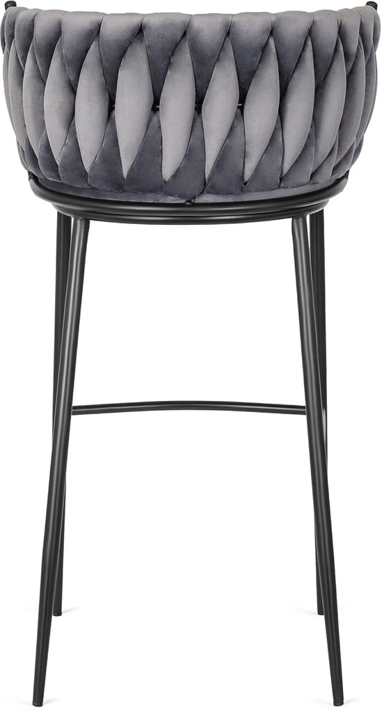 PROXIMA.store - Luxusná barová stolička FLORES FARBA: modrá, FARBA NÔH: čierna