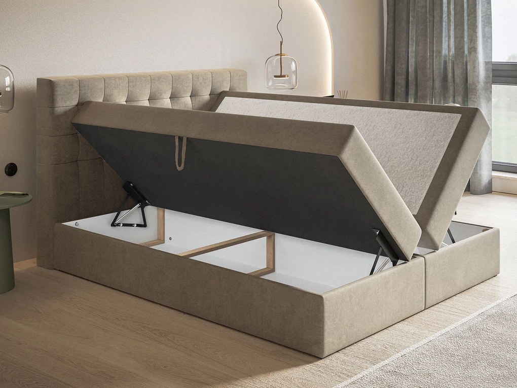 PROXIMA.store - Kontinentálna boxspring posteľ NATALI ROZMER: 120 x 200 cm, TYP MATRACA: BONELLOVÉ PRUŽINY, VRCHNÝ MATRAC (TOPPER): BEZ TOPPERU