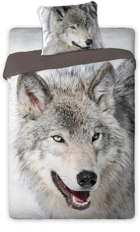 Bavlnené obliečky Vlk, 140x200 cm