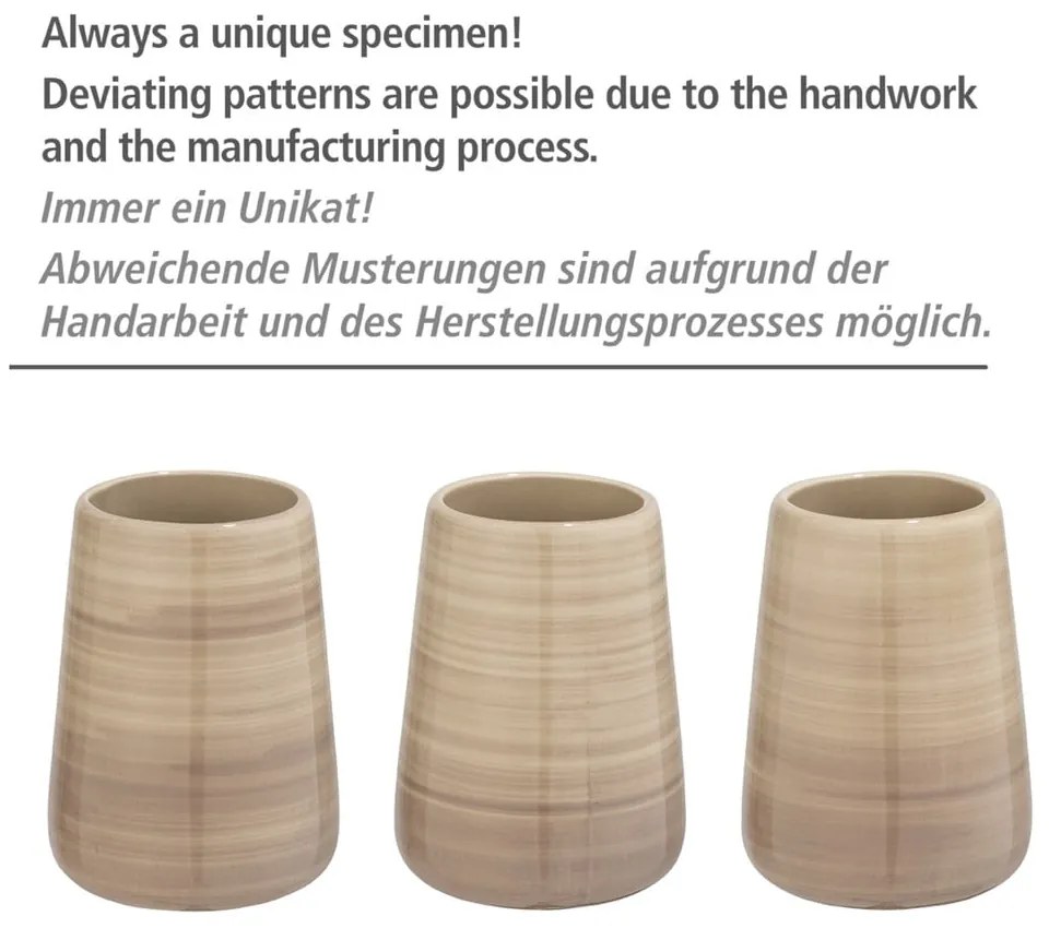 Pieskovohnedá toaletná kefa Wenko Pottery