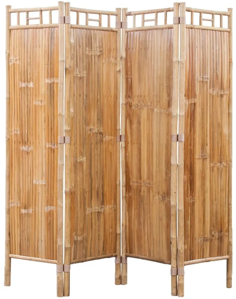 vidaXL 4-panelový bambusový paraván