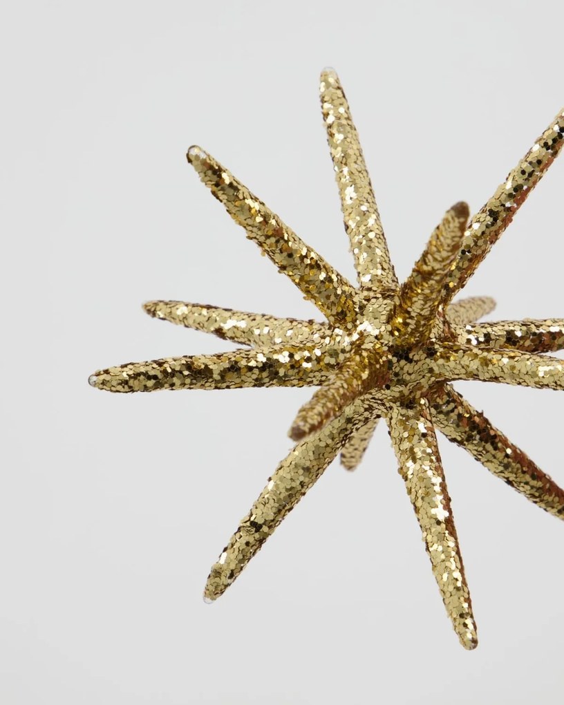 House Doctor Vianočná ozdoba Spike Small Brown Glitter – set 4 ks