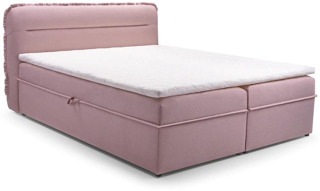 Manželská posteľ Corsa 180x200cm, ružová + matrace!