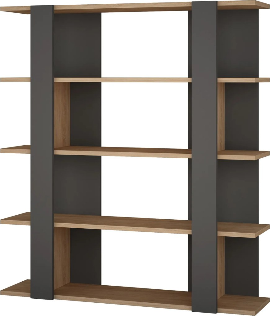 Knižnica Houseland Tita dub prírodný/antracit