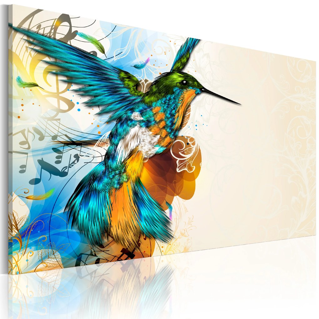 Artgeist Obraz - Bird's music Veľkosť: 60x40, Verzia: Premium Print